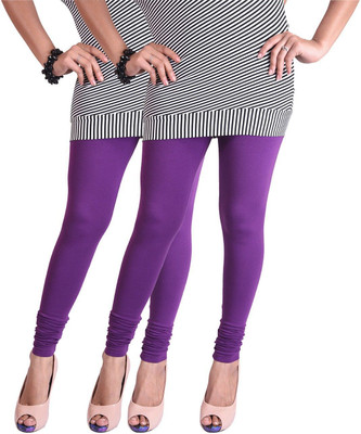 Goldking Churidar  Ethnic Wear Legging(Purple, Solid)