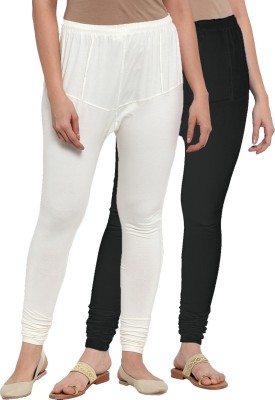 bella Churidar  Western Wear Legging(White, Black, Solid)