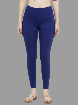 Trend Level Ankle Length Ethnic Wear Legging(Dark Blue, Solid)