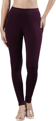 femmora Ankle Length Ethnic Wear Legging(Purple, Solid)