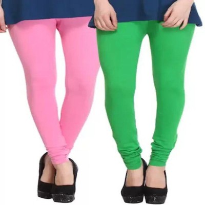 sr enterprises Ankle Length Ethnic Wear Legging(Green, Pink, Solid)