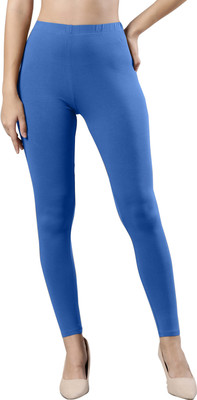 femmora Ankle Length Ethnic Wear Legging(Blue, Solid)