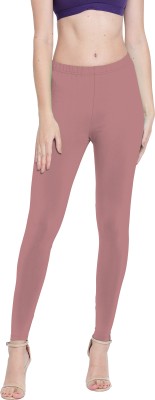 Presta Ankle Length Western Wear Legging(Pink, Solid)