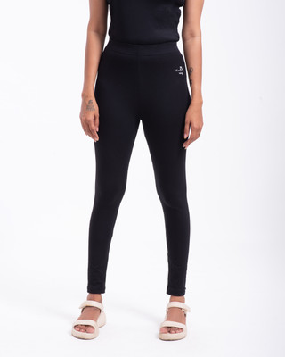 TARA WINGS Ankle Length  Western Wear Legging(Black, Solid)