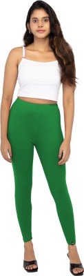 Spictex Ankle Length  Ethnic Wear Legging(Dark Green, Solid)