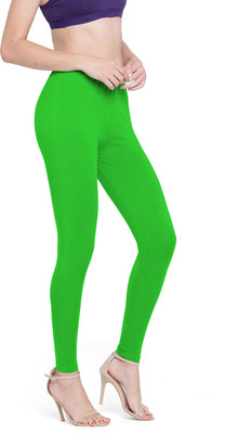 Presta Ankle Length Ethnic Wear Legging(Light Green, Solid)