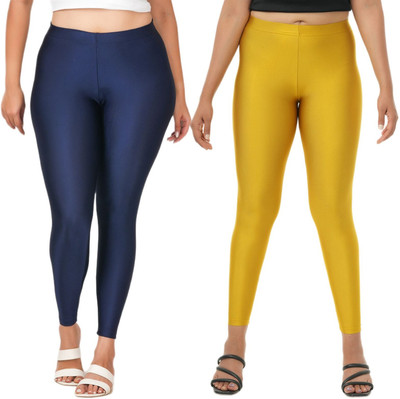 LoveiT Ankle Length Western Wear Legging(Dark Blue, Light Green, Solid)