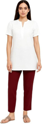Sombrio Ankle Length Ethnic Wear Legging(Maroon, Solid)