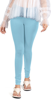 INDIAN FLOWER Churidar  Western Wear Legging(Blue, Solid)