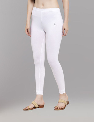 ABE Ankle Length Western Wear Legging(White, Solid)