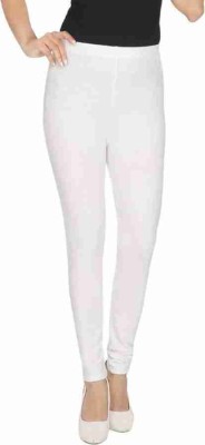 Kanna Fabric Ankle Length Winter Wear Legging(White, Solid)