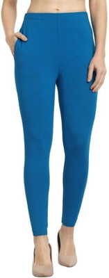 OneSky Ankle Length Western Wear Legging(Blue, Solid)