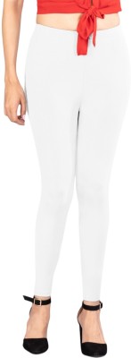 INDIAN FLOWER Ankle Length Ethnic Wear Legging(White, Solid)