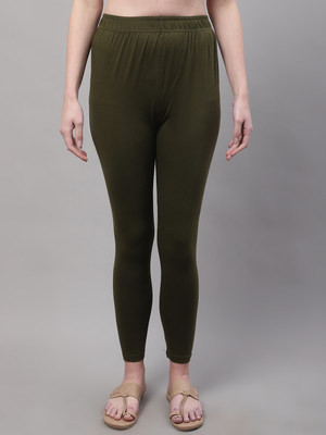 VALLES365 by S.c. Ankle Length Ethnic Wear Legging(Green, Solid)