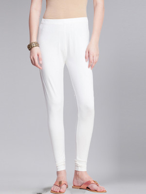 Dollar Missy Ankle Length  Ethnic Wear Legging(White, Solid)