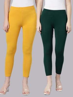 TWIN BIRDS Ankle Length  Western Wear Legging(Yellow, Green, Solid)