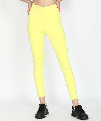 FOREVER 21 Western Wear Legging(Yellow, Solid)