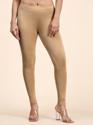 OUTFLITS Ankle Length  Western Wear Legging(Beige, Solid)