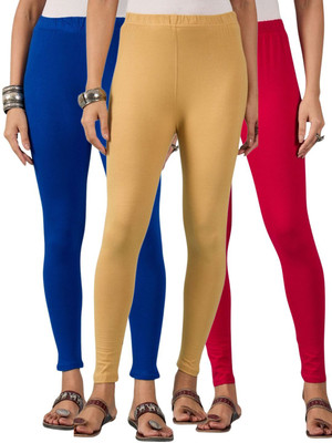 DIMPY GARMENTS Ankle Length Western Wear Legging(Blue, Pink, Beige, Solid)