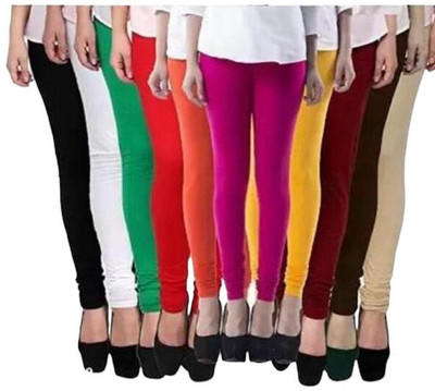PR PINK ROYAL Churidar  Western Wear Legging(Multicolor, Solid)