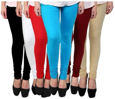 PR PINK ROYAL Churidar  Western Wear Legging(Multicolor, Solid)