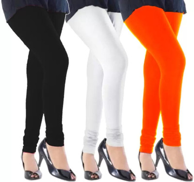 F A T A H Churidar  Ethnic Wear Legging(Black, Solid)