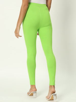 thread plus Ankle Length  Ethnic Wear Legging(Light Green, Solid)