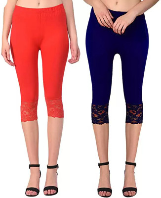 s r collection 3/4th/Calf Length Ethnic Wear Legging(Multicolor, Solid)