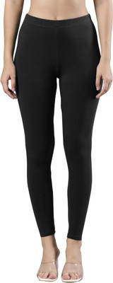 femmora 3/4th/Calf Length Ethnic Wear Legging(Black, Solid)