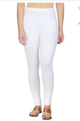 Shivom enterprises Churidar Length Ethnic Wear Legging(White, Solid)