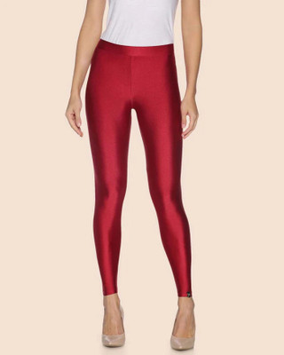 Orange65 Ankle Length  Western Wear Legging(Maroon, Solid)