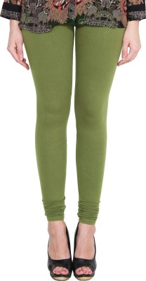 PAMO Churidar  Ethnic Wear Legging(Green, Solid)