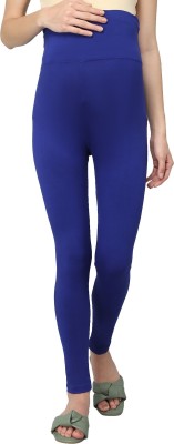 Zelena Ankle Length Maternity Wear Legging(Dark Blue, Solid)