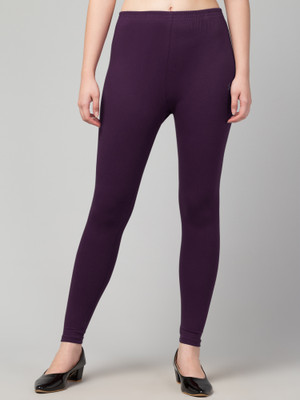 Style Access Ankle Length Western Wear Legging(Purple, Solid)