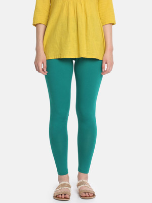Dollar Missy Ankle Length  Western Wear Legging(Green, Solid)
