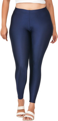 LoveiT Ankle Length Western Wear Legging(Dark Blue, Solid)