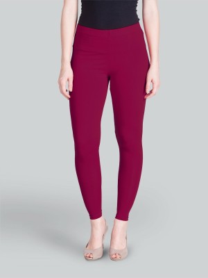 Lyra Ankle Length Ethnic Wear Legging(Pink, Solid)