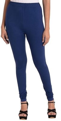 LEEVAJ WORLD Churidar  Ethnic Wear Legging(Dark Blue, Solid)