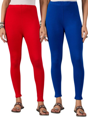 DIMPY GARMENTS Ankle Length Western Wear Legging(Blue, Red, Solid)