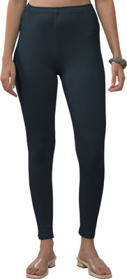 Lyra Ankle Length Ethnic Wear Legging(Grey, Solid)
