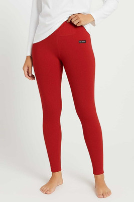 HouseOfCommon Ankle Length Ethnic Wear Legging(Red, Solid)