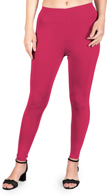 Doroots Ankle Length  Western Wear Legging(Pink, Solid)