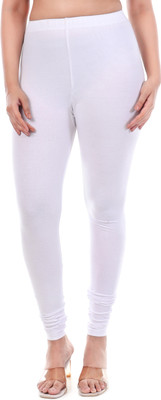 tpf Churidar Length Western Wear Legging(White, Solid)