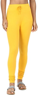 Robinbosky Churidar  Ethnic Wear Legging(Yellow, Solid)