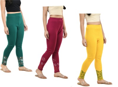 Indistar Ankle Length  Western Wear Legging(Green, Brown, Yellow, Printed)