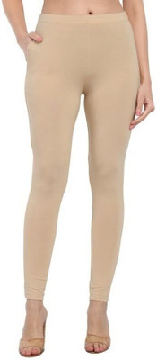 OneSky Footed  Western Wear Legging(Beige, Solid)