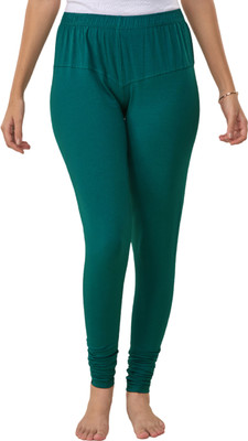 Lyra Churidar  Ethnic Wear Legging(Dark Green, Solid)