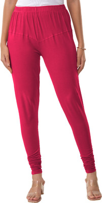 Lyra Ethnic Wear Legging(Pink, Solid)
