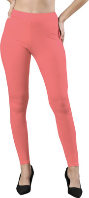 femmora Ankle Length Ethnic Wear Legging(Pink, Solid)