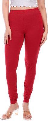 tpf Churidar Length Western Wear Legging(Maroon, Solid)